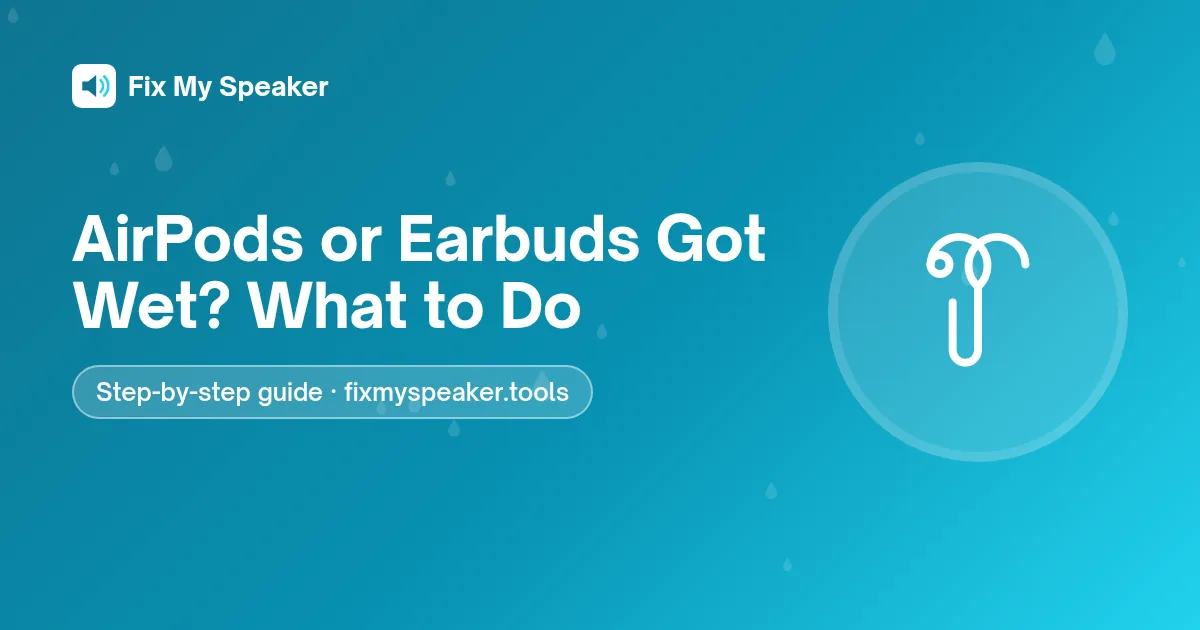 AirPods or Earbuds Got Wet? What to Do – Fix My Speaker guide